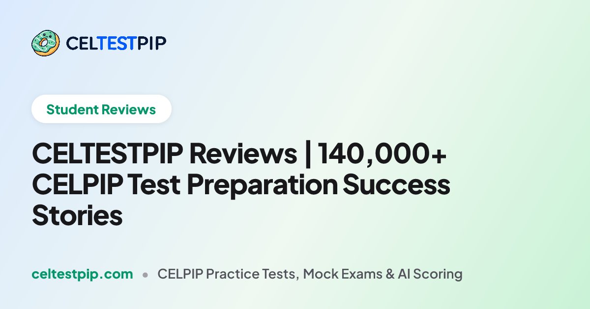 CELTESTPIP Reviews | 140,000+ CELPIP Test Preparation Success Stories